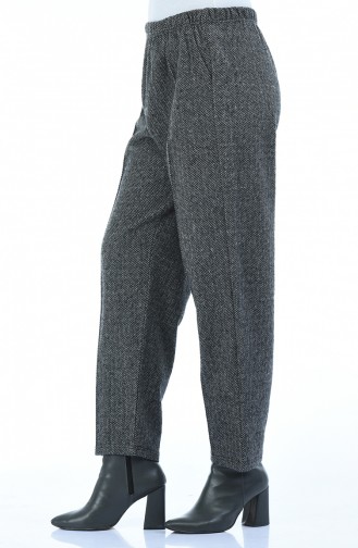 Pantalon Hivernal a Motifs 7918-02 Gris 7918-02