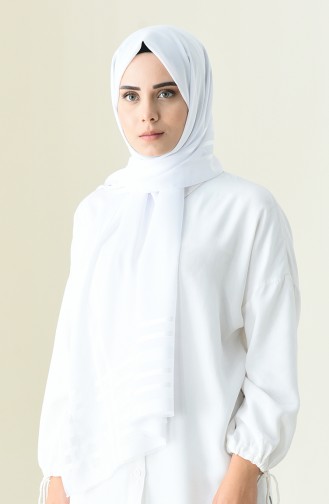 Abendkleid Chiffon Schal 13100-10 Weiss 13100-10
