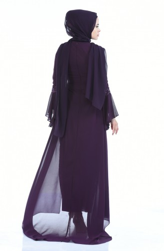 Lila Hijab-Abendkleider 8014-05