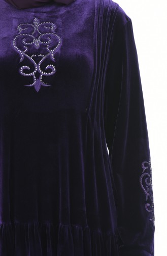 Purple Hijab Dress 7965-05
