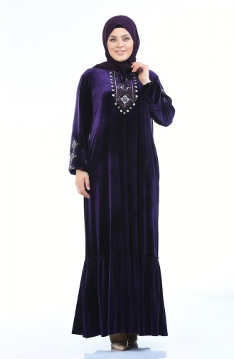 Purple Hijab Dress 7968-04