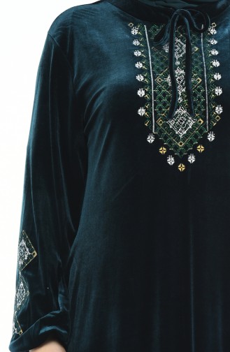 Emerald Green Hijab Dress 7968-05