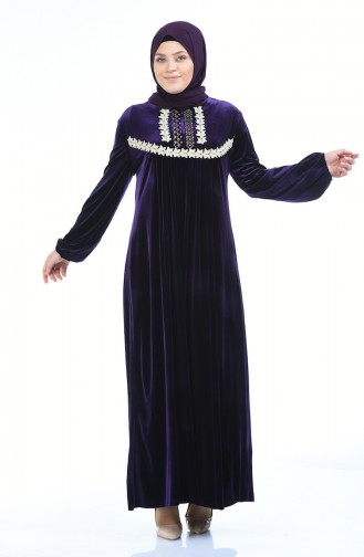 Purple Hijab Dress 7970-02