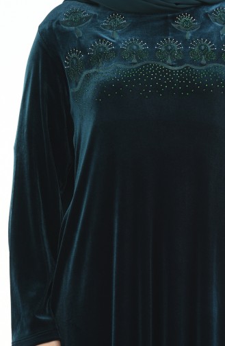 Emerald Green Hijab Dress 7971-02
