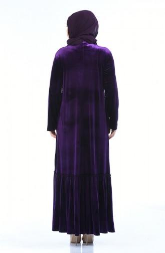 Grosse Grösse Samtkleid 7971-06 Lila 7971-06