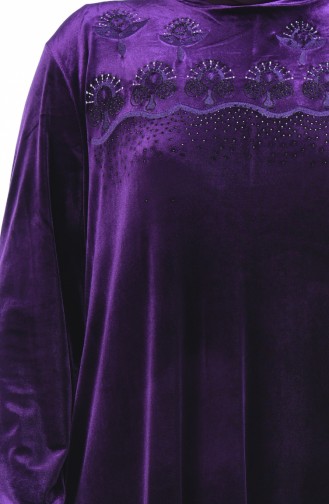 Purple Hijab Dress 7971-06
