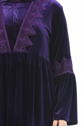Purple Hijab Dress 7986-06