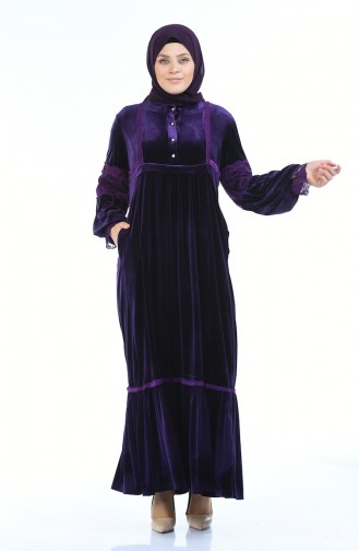 Robe Velours Grande Taille 7988-04 Pourpre 7988-04