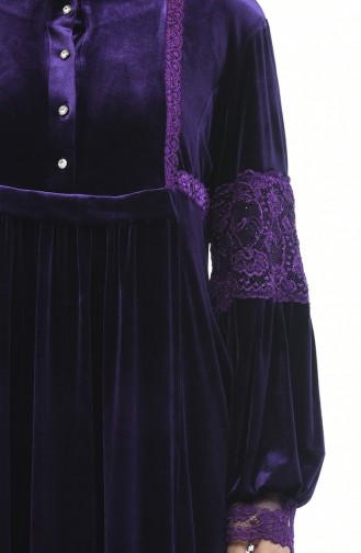 Robe Velours Grande Taille 7988-04 Pourpre 7988-04