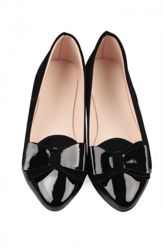 Black Flat Shoes For Women 6617-7