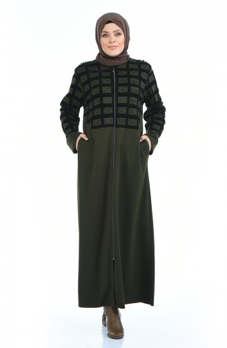 Khaki Abaya 7993-01