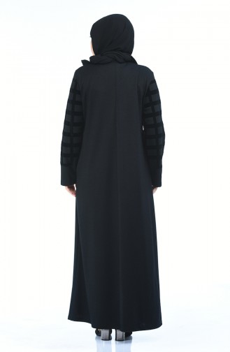 Grosse Grösse Perlen Abaya 7993-02 Anthrazit 7993-02