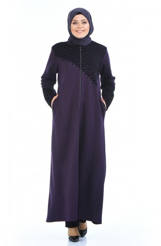 Abaya Grande Taille 8001-02 Pourpre 8001-02