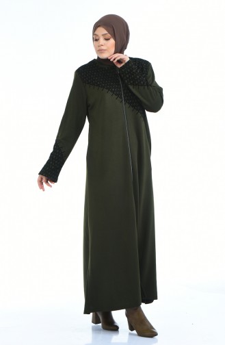 Abaya Grande Taille 8001-04 Khaki 8001-04