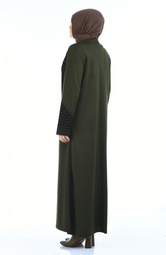 Abaya Grande Taille 8001-04 Khaki 8001-04