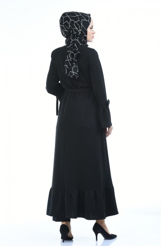 Abaya Hivernal 8211-01 Noir 8211-01