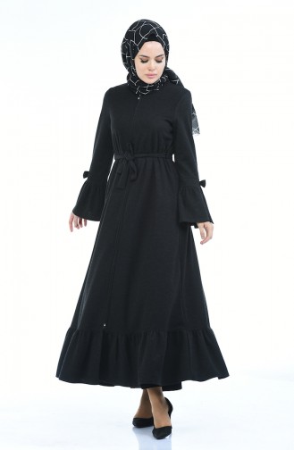 Abaya Hivernal 8211-01 Noir 8211-01