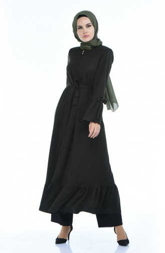 Khaki Abaya 8211-02