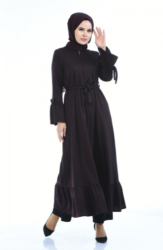 Abaya Hivernal 8211-04 Plum Foncé 8211-04