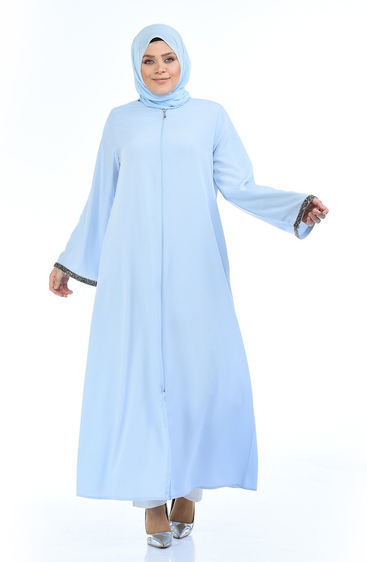 baby blue abaya