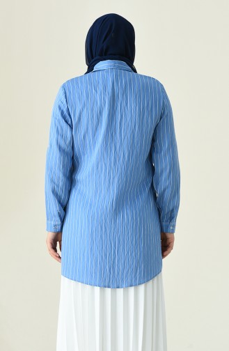 Blue Overhemdblouse 1020A-01