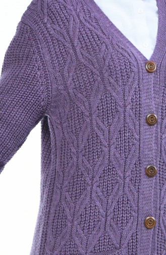 Gilet Tricot avec Poches 1916-03 Violet 1916-03