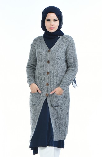 Grau Strickjacke 1916-08