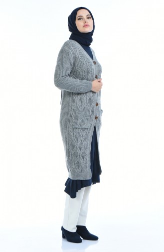 Grau Strickjacke 1916-08