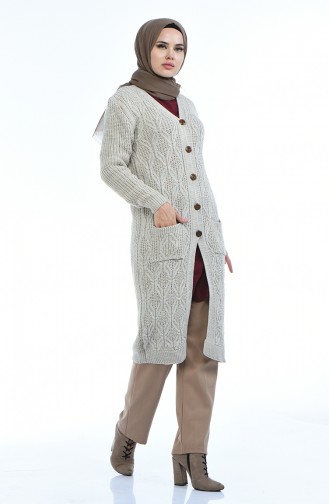 Beige Strickjacke 1916-11