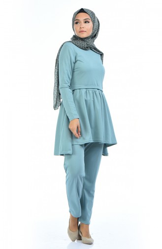 Tunik Pantolon İkili Takım 2253-04 Çağla Yeşili