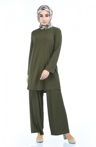 Set Khaki Tunic Pants 7006-01