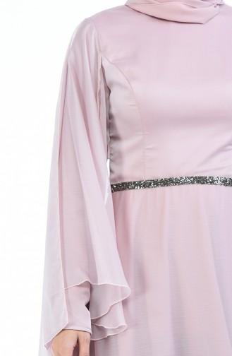 Robe de Soirée Perlées 1501-01 Poudre 1501-01
