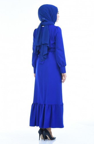 Saxe Hijab Dress 2694-03