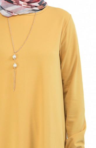 Mustard Hijab Dress 5256-06