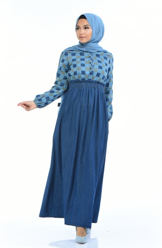 فستان أزرق 4076F-08