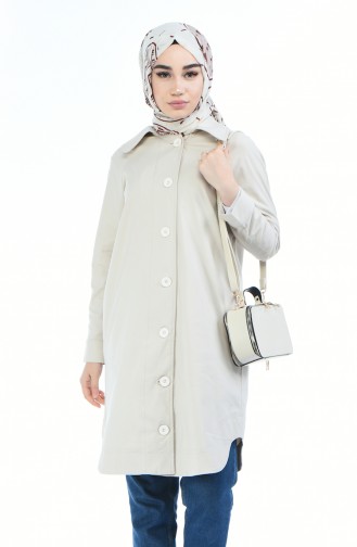 Trenchcoat mit Knöpfen 3610-01 Beige 3610-01