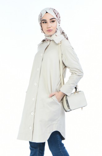 Trenchcoat mit Knöpfen 3610-01 Beige 3610-01