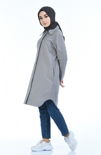 Trenchcoat mit Knöpfen 3610-04 Grau 3610-04