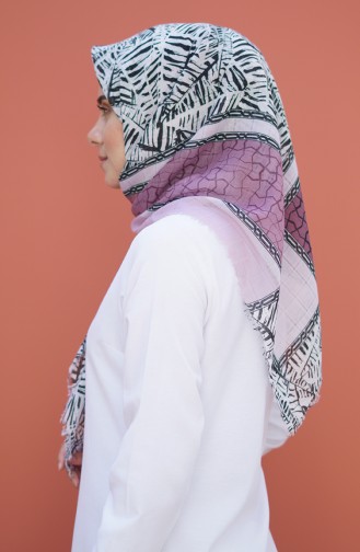 Patterned Woven Scarf Lilac 2354-07