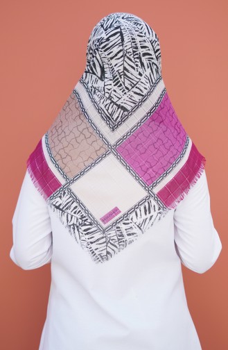 Patterned Woven Scarf Fuchsia 2354-10
