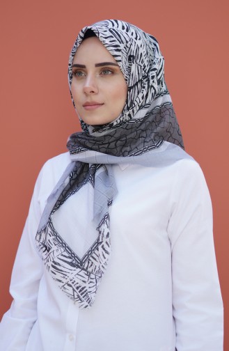 Patterned Woven Scarf grey 2354-18