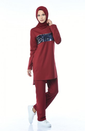 Claret Red Tracksuit 9064-04