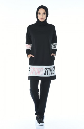 Ensemble Survêtement a Motifs 9075-03 Noir 9075-03