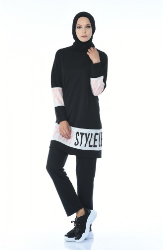 Ensemble Survêtement a Motifs 9075-03 Noir 9075-03