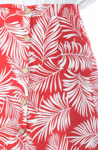 Jupe Viscose a Motifs 5319A-01 Rouge 5319A-01