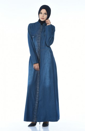 Navy Blue Abaya 4036-02