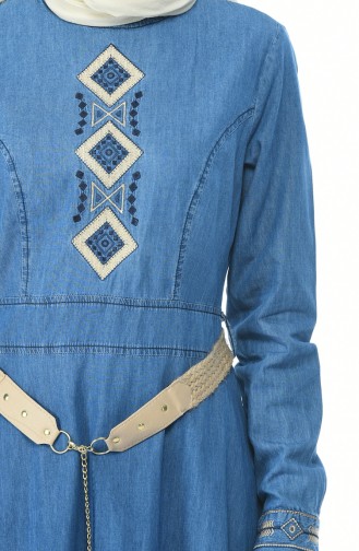 Robe Jean a Ceinture 4075-01 Bleu Jean 4075-01