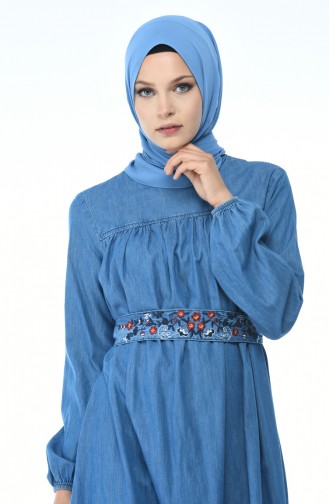 Robe Jean Brodée 4073-02 Bleu Jean 4073-02