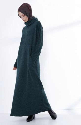 Emerald Green Hijab Dress 3102-01
