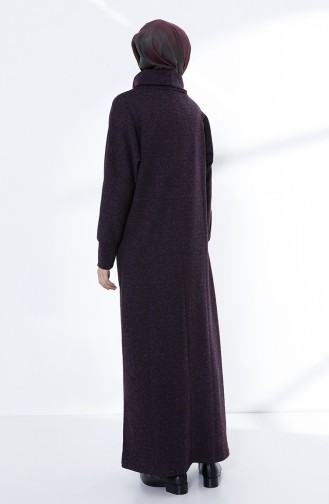 Plum Hijab Dress 3102-02